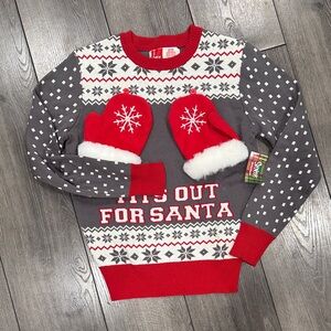 Spencer's Gray and Red Women's Sweater